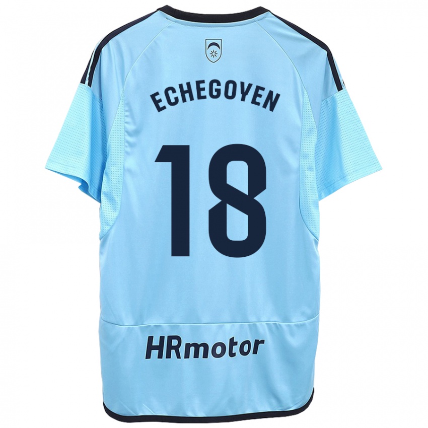 Niño Camiseta Mauro Echegoyen #18 Azul 2ª Equipación 2023/24 La Camisa