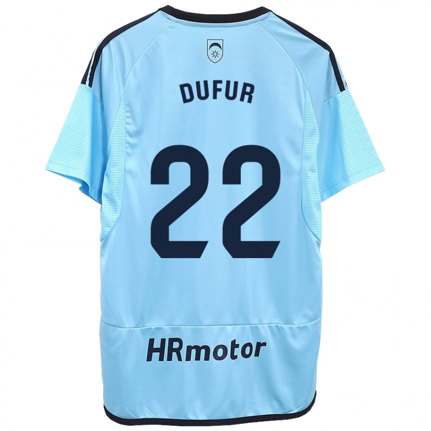 Niño Camiseta Ander Dufur #22 Azul 2ª Equipación 2023/24 La Camisa