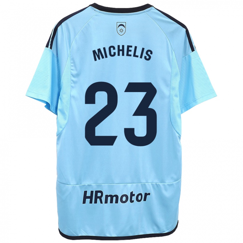 Niño Camiseta Nikolaos Michelis #23 Azul 2ª Equipación 2023/24 La Camisa