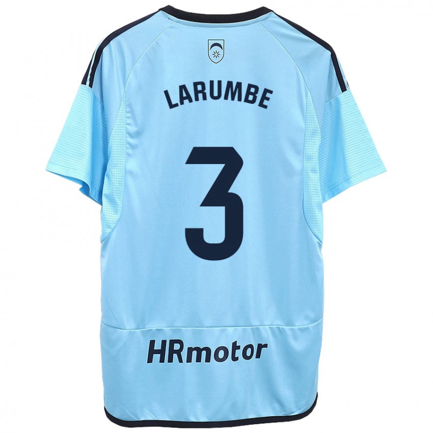 Niño Camiseta Saioa Larumbe Beloqui #3 Azul 2ª Equipación 2023/24 La Camisa