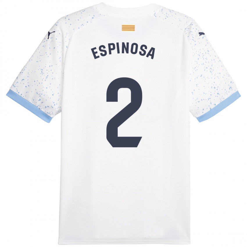 Niño Camiseta Bernardo Espinosa #2 Blanco 2ª Equipación 2023/24 La Camisa