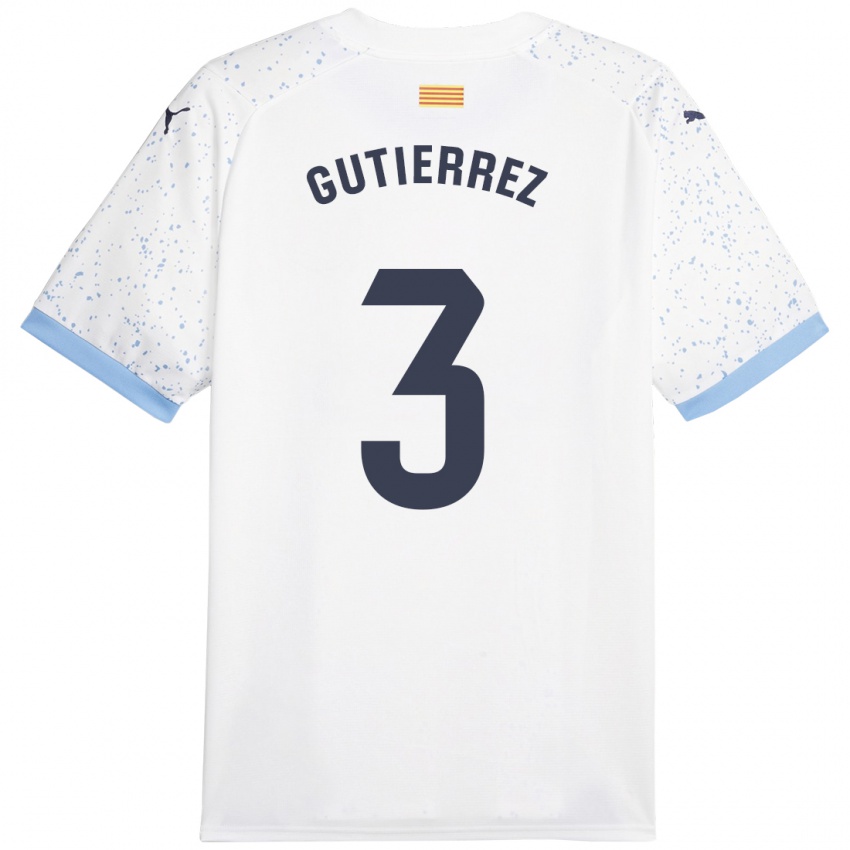Niño Camiseta Miguel Gutierrez #3 Blanco 2ª Equipación 2023/24 La Camisa