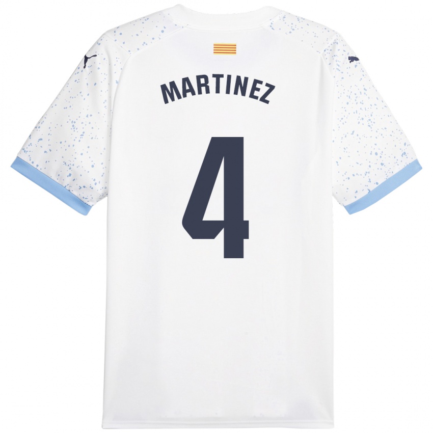 Niño Camiseta Arnau Martínez #4 Blanco 2ª Equipación 2023/24 La Camisa