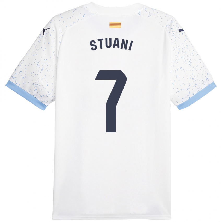 Niño Camiseta Cristhian Stuani #7 Blanco 2ª Equipación 2023/24 La Camisa