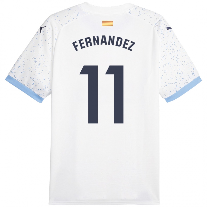 Niño Camiseta Valery Fernández #11 Blanco 2ª Equipación 2023/24 La Camisa