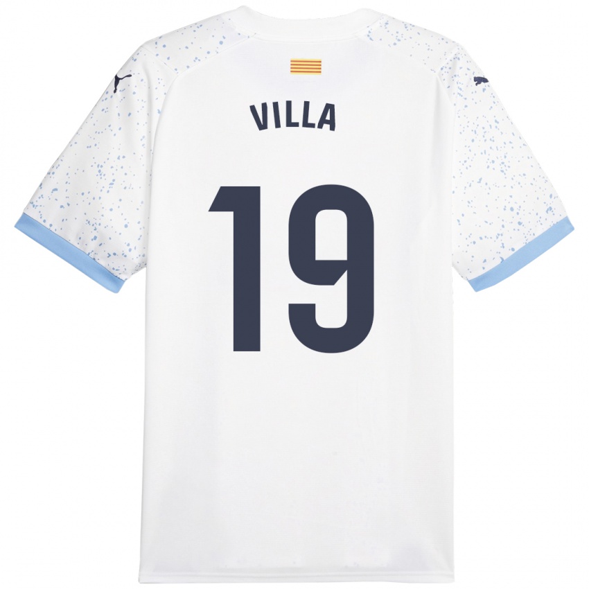 Niño Camiseta Toni Villa #19 Blanco 2ª Equipación 2023/24 La Camisa