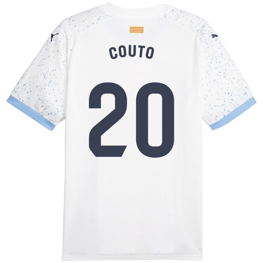 Niño Camiseta Yan Couto #20 Blanco 2ª Equipación 2023/24 La Camisa