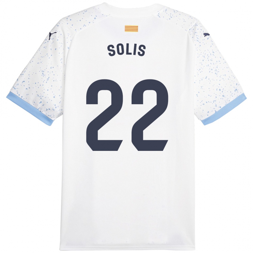 Niño Camiseta Jhon Solís #22 Blanco 2ª Equipación 2023/24 La Camisa