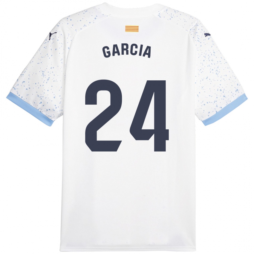 Niño Camiseta Borja García #24 Blanco 2ª Equipación 2023/24 La Camisa