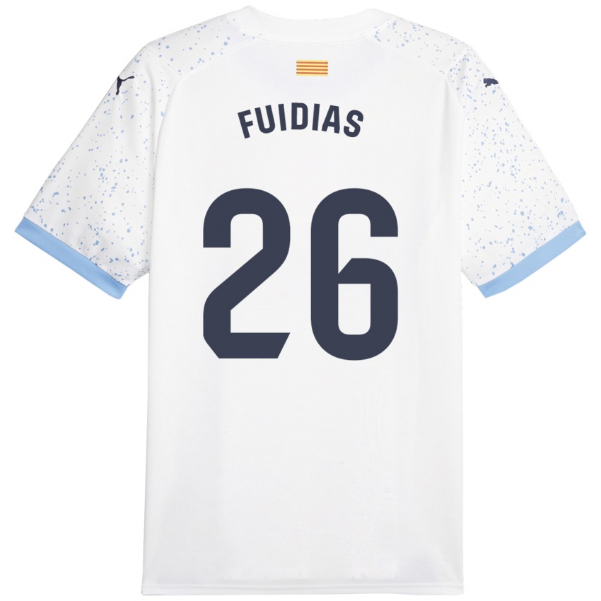 Niño Camiseta Toni Fuidias #26 Blanco 2ª Equipación 2023/24 La Camisa