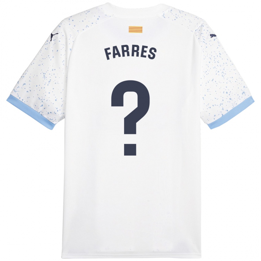 Niño Camiseta Biel Farrés #0 Blanco 2ª Equipación 2023/24 La Camisa