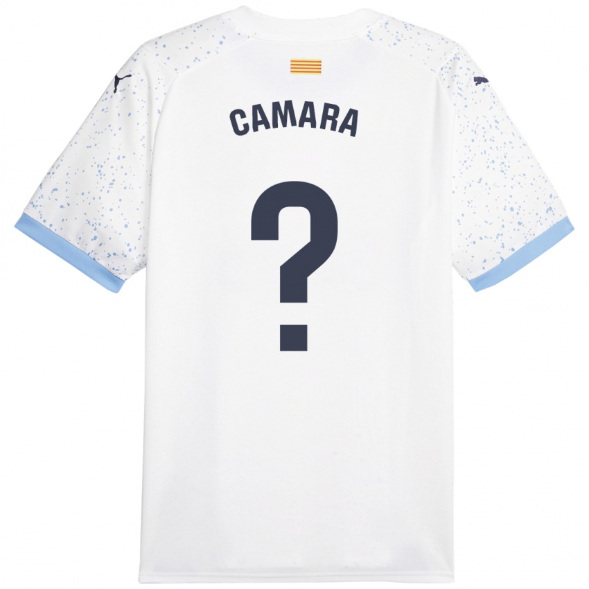 Niño Camiseta Dawda Camara #0 Blanco 2ª Equipación 2023/24 La Camisa