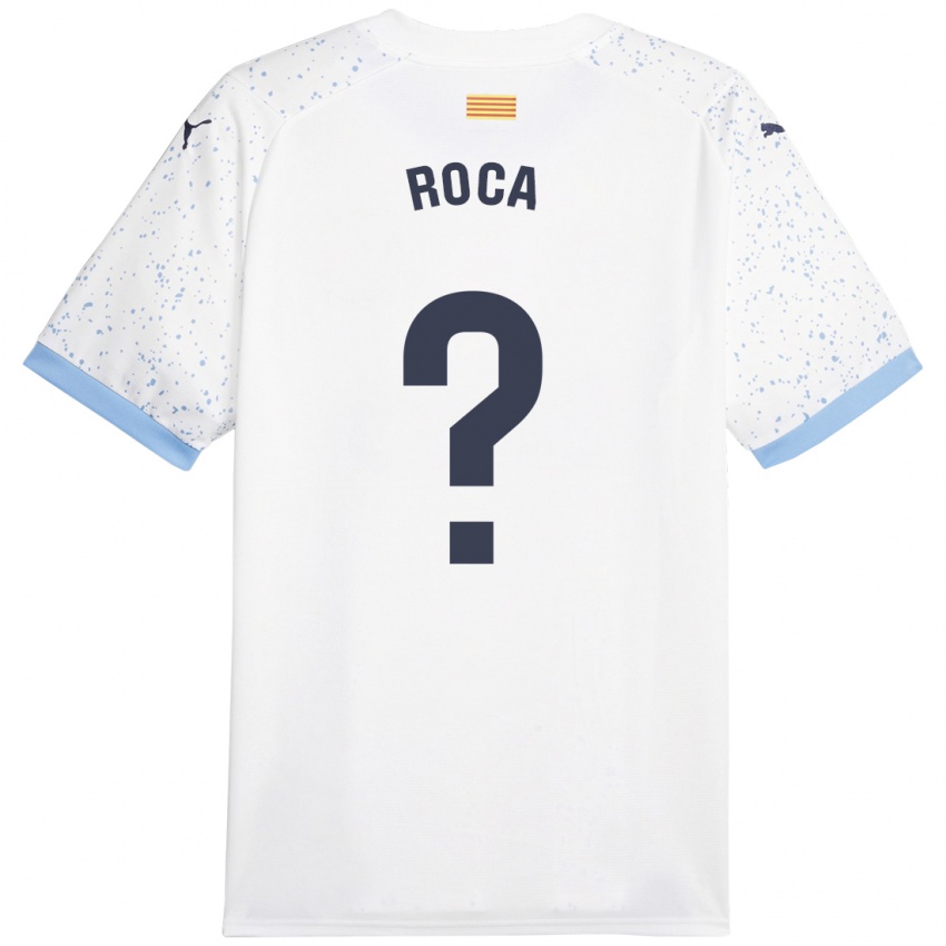 Niño Camiseta Joel Roca #0 Blanco 2ª Equipación 2023/24 La Camisa