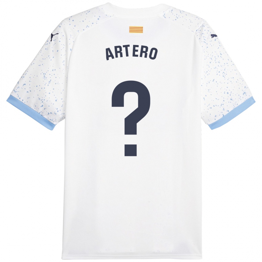 Niño Camiseta Ricard Artero #0 Blanco 2ª Equipación 2023/24 La Camisa