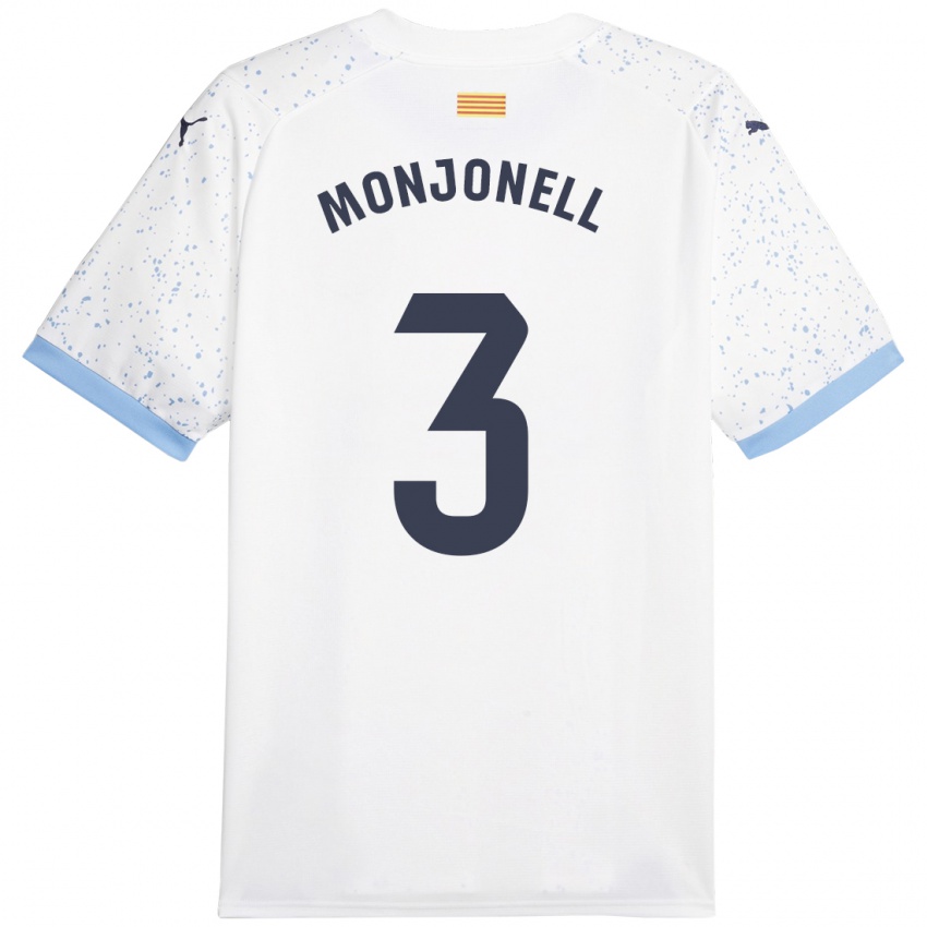 Niño Camiseta Eric Monjonell #3 Blanco 2ª Equipación 2023/24 La Camisa