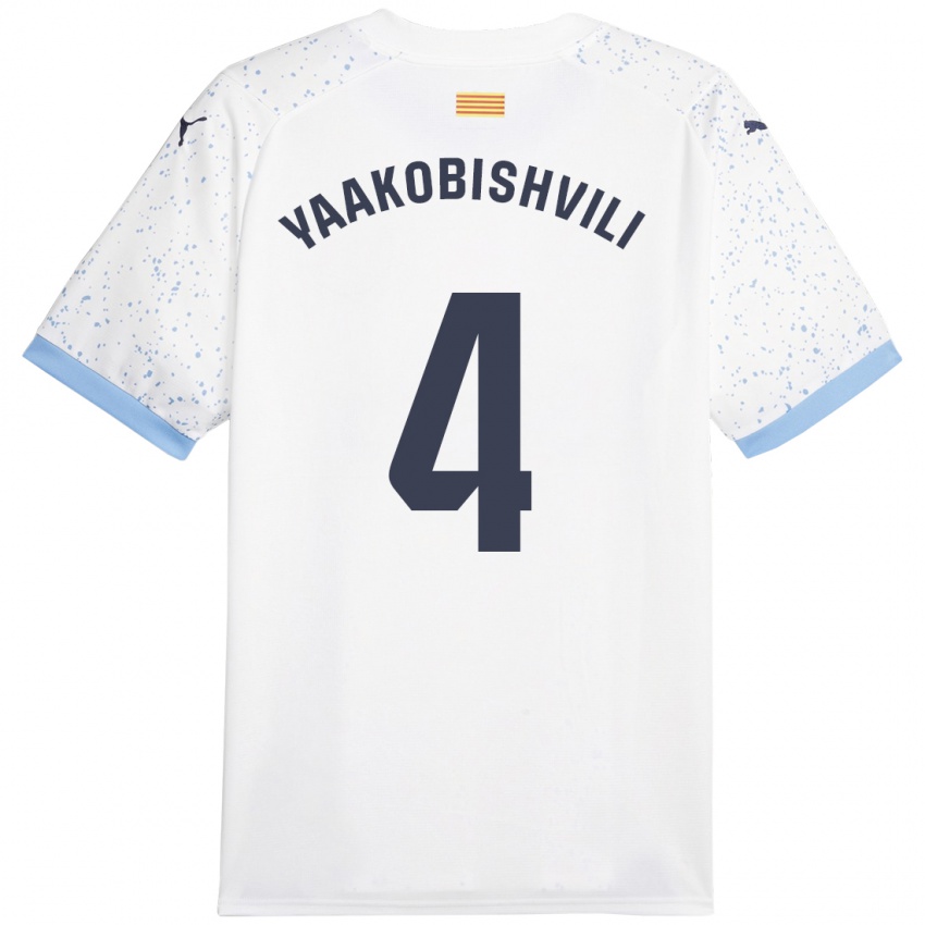 Niño Camiseta Antal Yaakobishvili #4 Blanco 2ª Equipación 2023/24 La Camisa