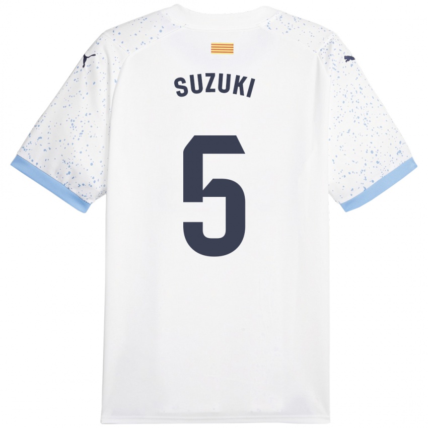 Niño Camiseta Wadi Ibrahim Suzuki #5 Blanco 2ª Equipación 2023/24 La Camisa