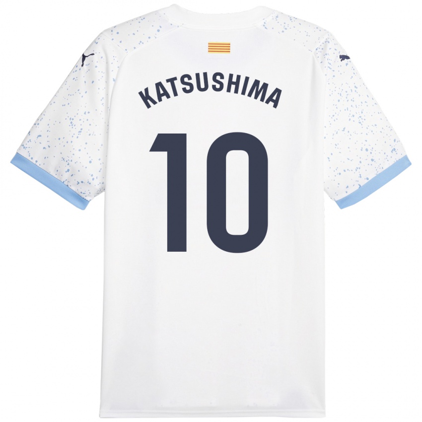 Niño Camiseta Shinnosuke Katsushima #10 Blanco 2ª Equipación 2023/24 La Camisa