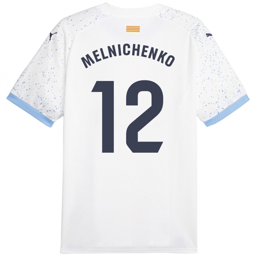 Niño Camiseta Dmytro Melnichenko #12 Blanco 2ª Equipación 2023/24 La Camisa