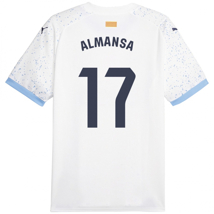 Niño Camiseta Alex Almansa #17 Blanco 2ª Equipación 2023/24 La Camisa