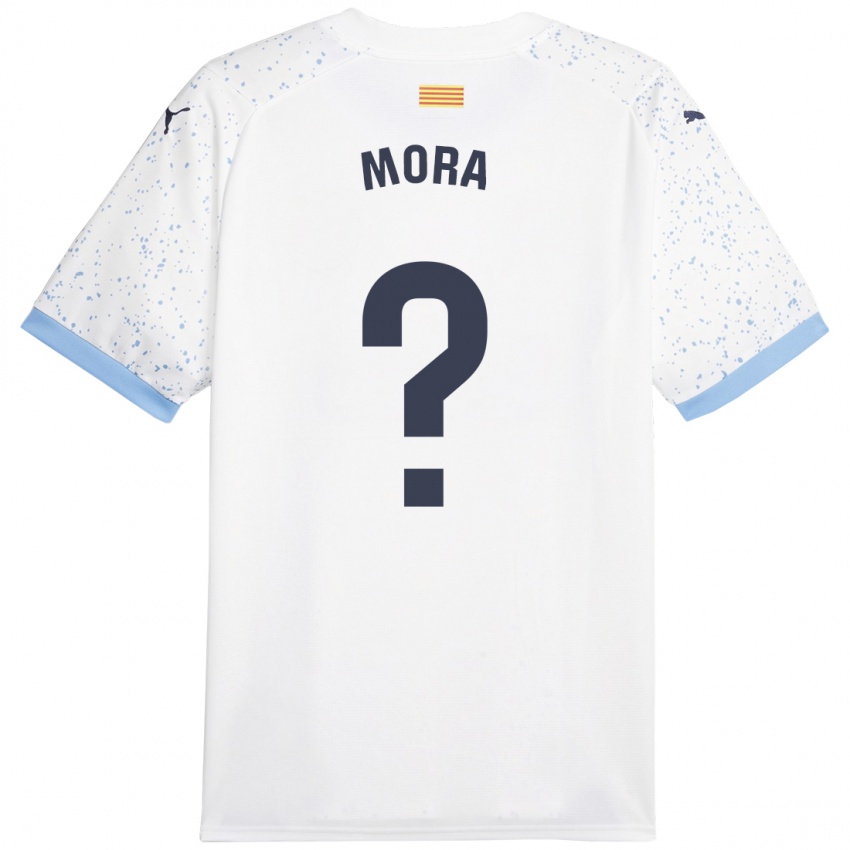 Niño Camiseta Adrià Mora #0 Blanco 2ª Equipación 2023/24 La Camisa