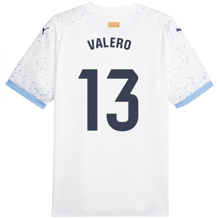 Niño Camiseta Eliana Valero #13 Blanco 2ª Equipación 2023/24 La Camisa