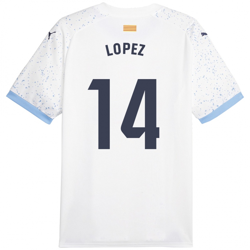 Niño Camiseta Judith López #14 Blanco 2ª Equipación 2023/24 La Camisa