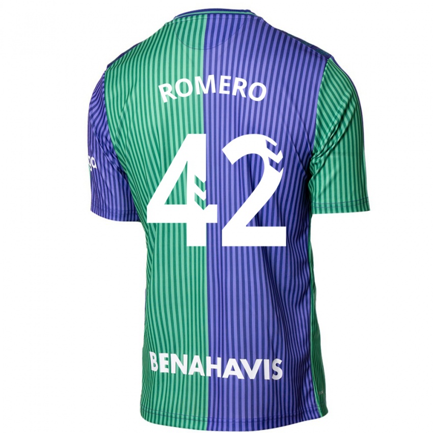 Niño Camiseta Andrea Romero #42 Verde Azul 2ª Equipación 2023/24 La Camisa