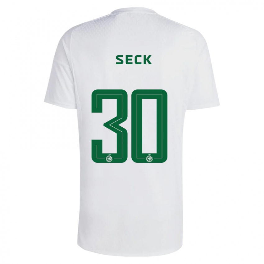 Niño Camiseta Abdoulaye Seck #30 Verde Azul 2ª Equipación 2023/24 La Camisa