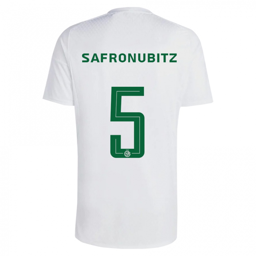 Niño Camiseta Dan Safronubitz #5 Verde Azul 2ª Equipación 2023/24 La Camisa