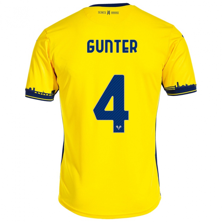 Niño Camiseta Koray Günter #4 Amarillo 2ª Equipación 2023/24 La Camisa