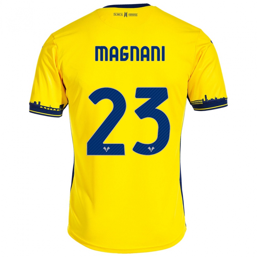 Niño Camiseta Giangiacomo Magnani #23 Amarillo 2ª Equipación 2023/24 La Camisa