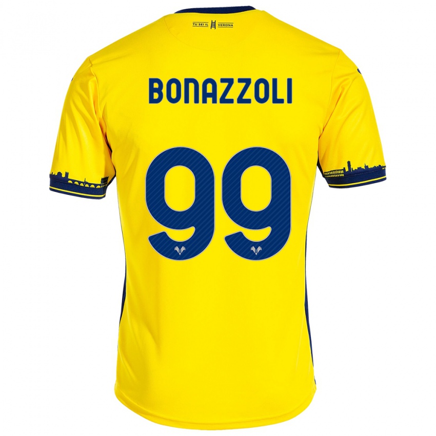 Niño Camiseta Federico Bonazzoli #99 Amarillo 2ª Equipación 2023/24 La Camisa