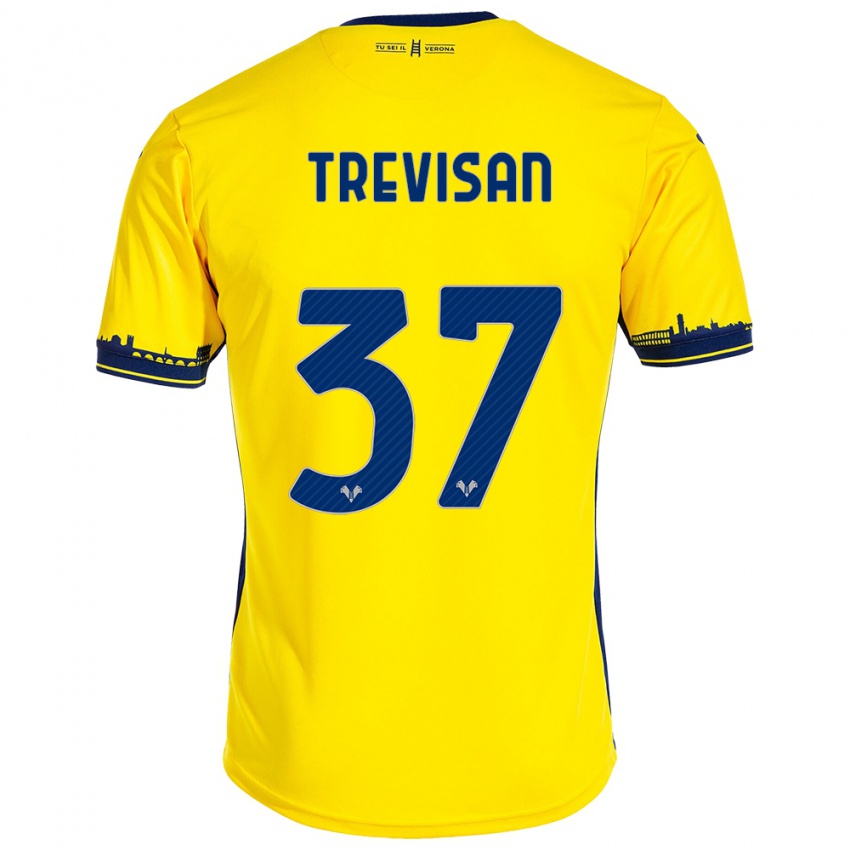 Niño Camiseta Michael Trevisan #37 Amarillo 2ª Equipación 2023/24 La Camisa