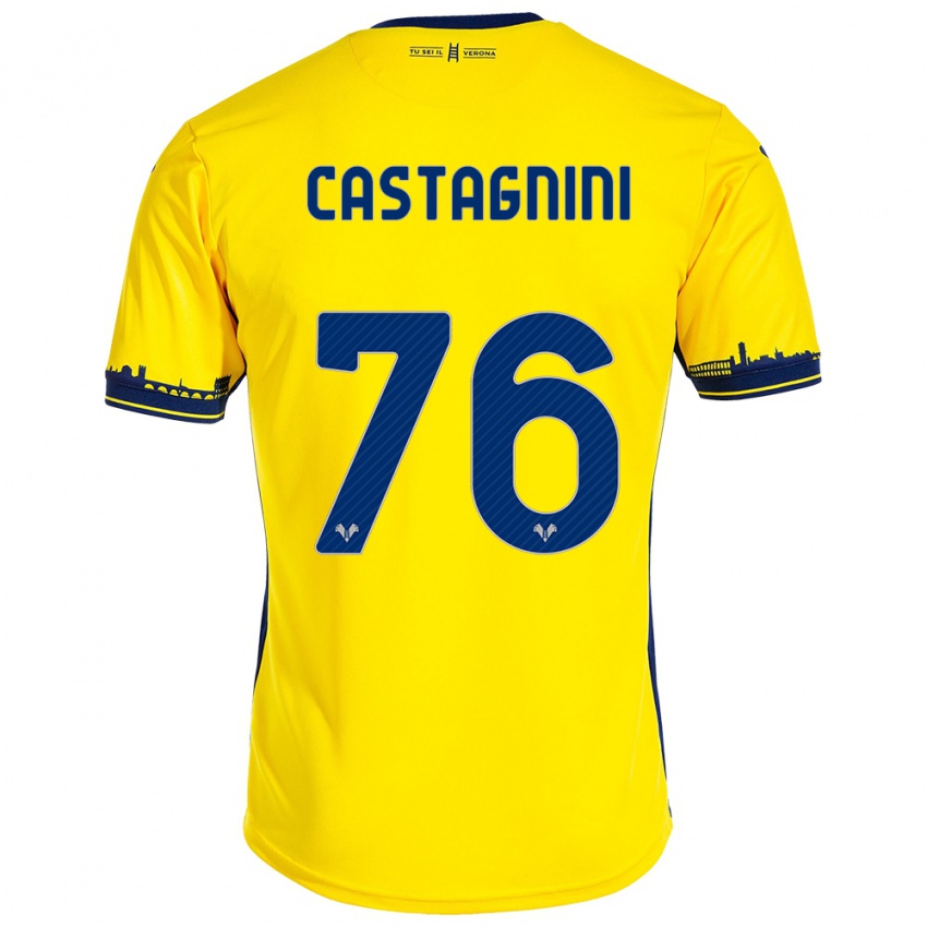 Niño Camiseta Mirko Castagnini #76 Amarillo 2ª Equipación 2023/24 La Camisa