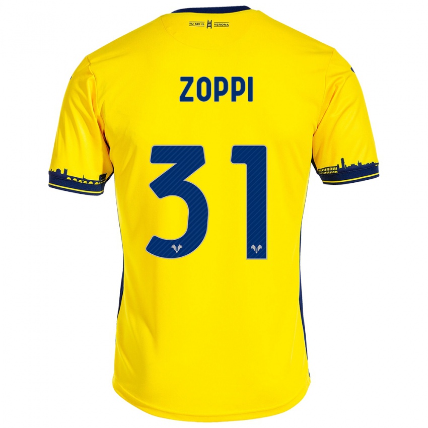 Niño Camiseta Sofia Zoppi #31 Amarillo 2ª Equipación 2023/24 La Camisa