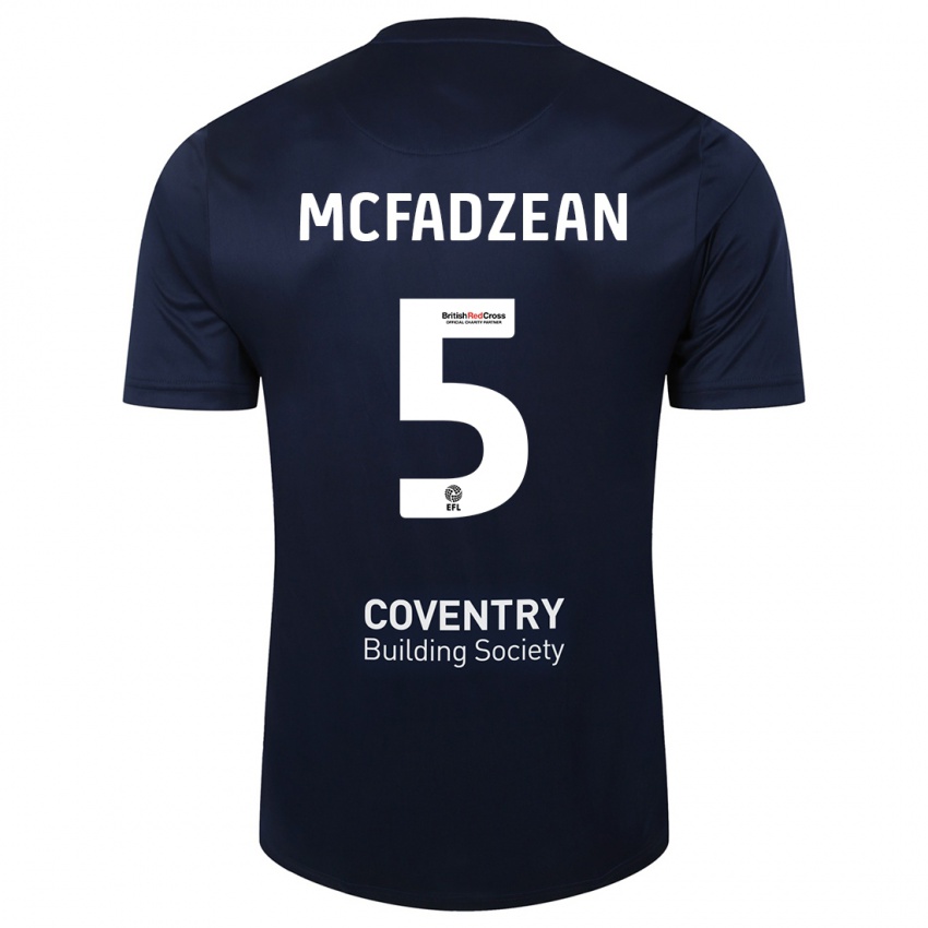 Niño Camiseta Kyle Mcfadzean #5 Rojo Azul Marino 2ª Equipación 2023/24 La Camisa