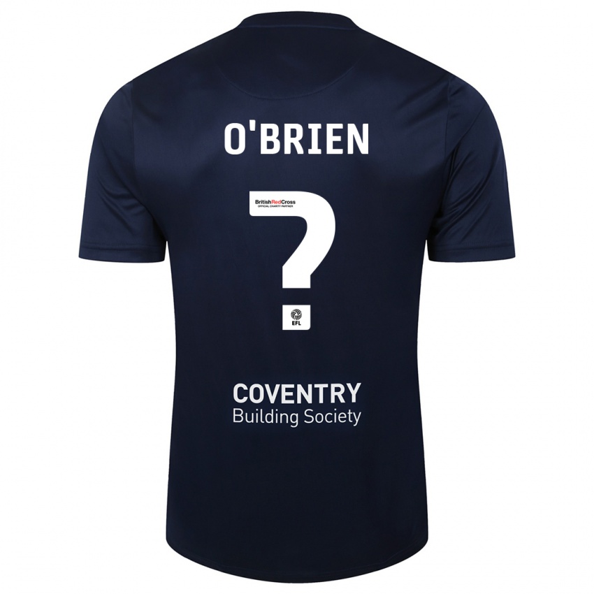 Niño Camiseta Fionn O'brien #0 Rojo Azul Marino 2ª Equipación 2023/24 La Camisa