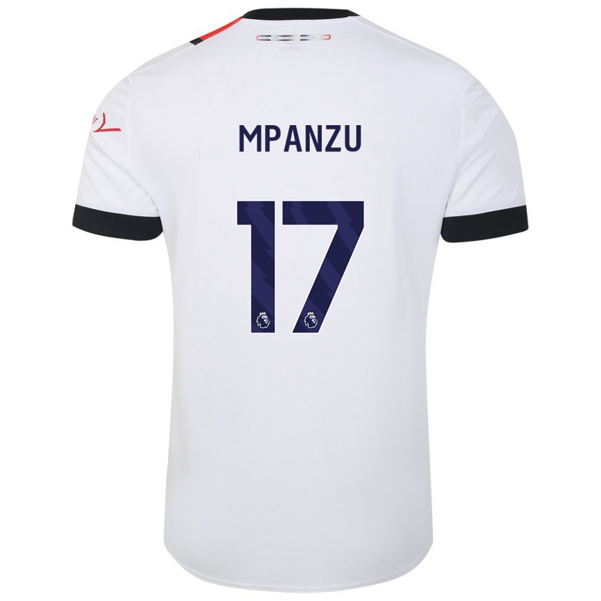 Niño Camiseta Pelly Ruddock Mpanzu #17 Blanco 2ª Equipación 2023/24 La Camisa
