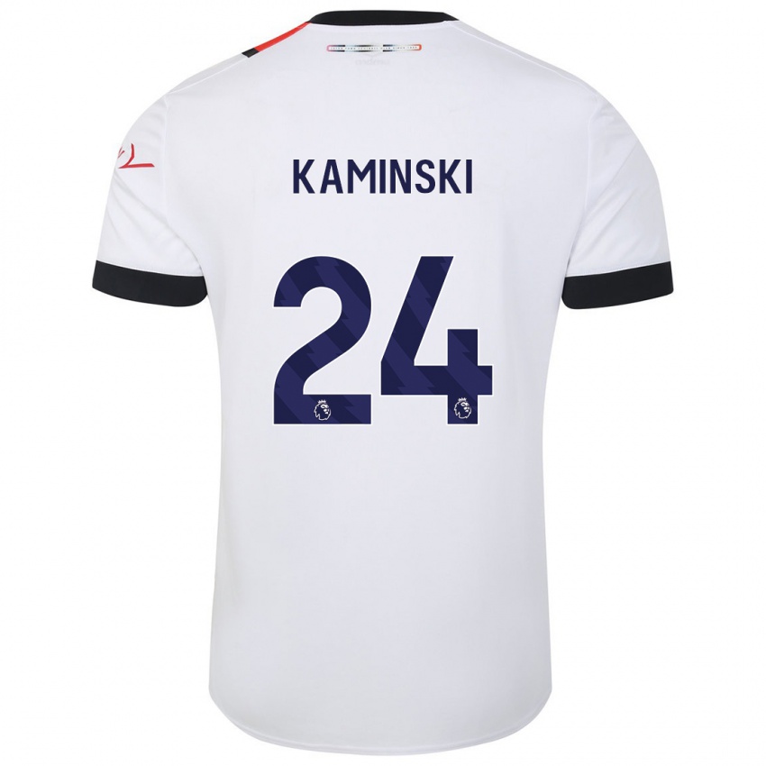 Niño Camiseta Thomas Kaminski #24 Blanco 2ª Equipación 2023/24 La Camisa