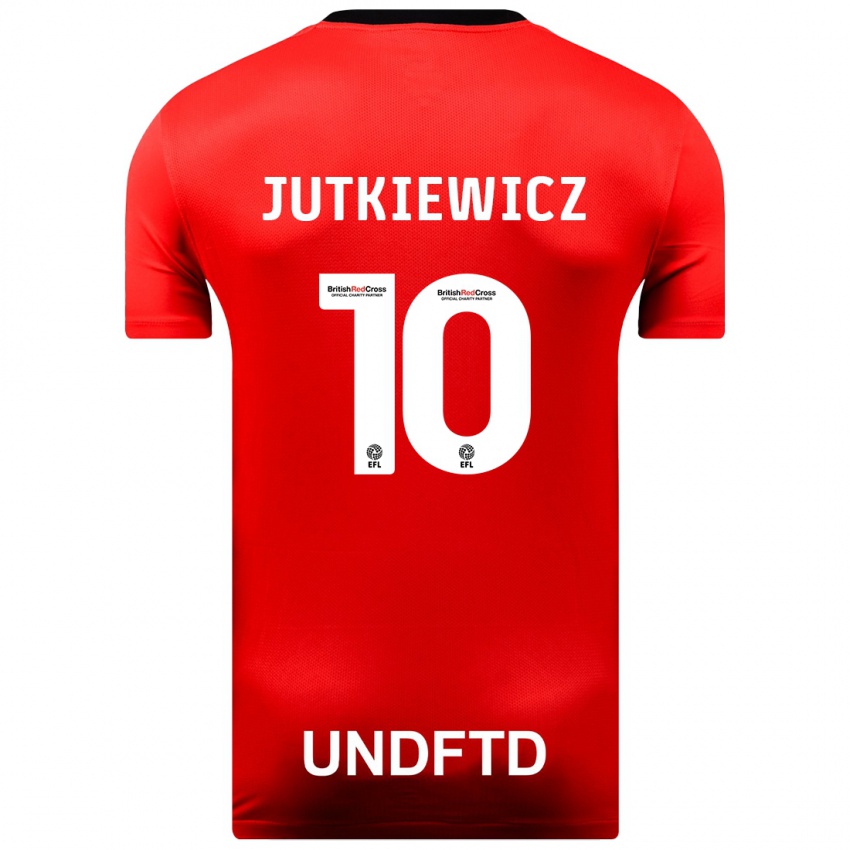 Niño Camiseta Lukas Jutkiewicz #10 Rojo 2ª Equipación 2023/24 La Camisa