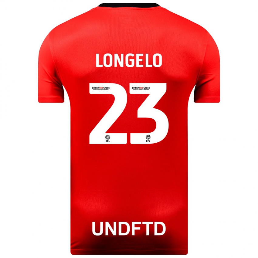 Niño Camiseta Emmanuel Longelo #23 Rojo 2ª Equipación 2023/24 La Camisa