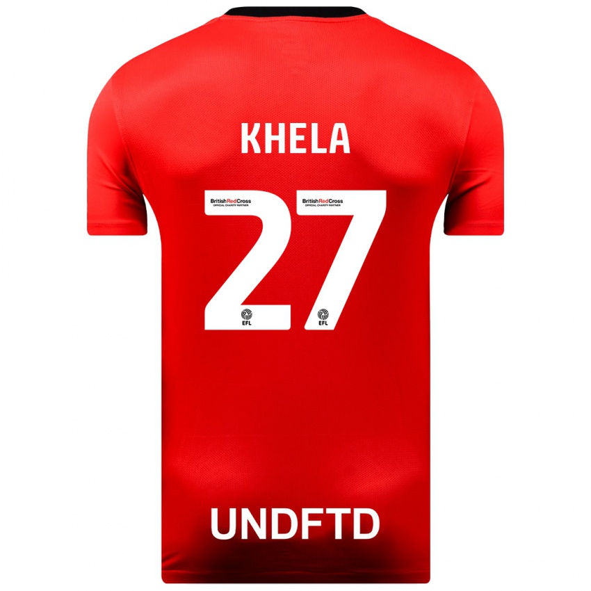 Niño Camiseta Brandon Khela #27 Rojo 2ª Equipación 2023/24 La Camisa