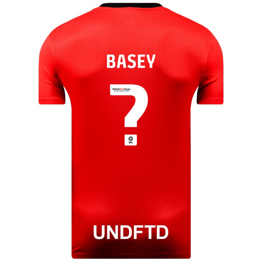 Niño Camiseta Oliver Basey #0 Rojo 2ª Equipación 2023/24 La Camisa