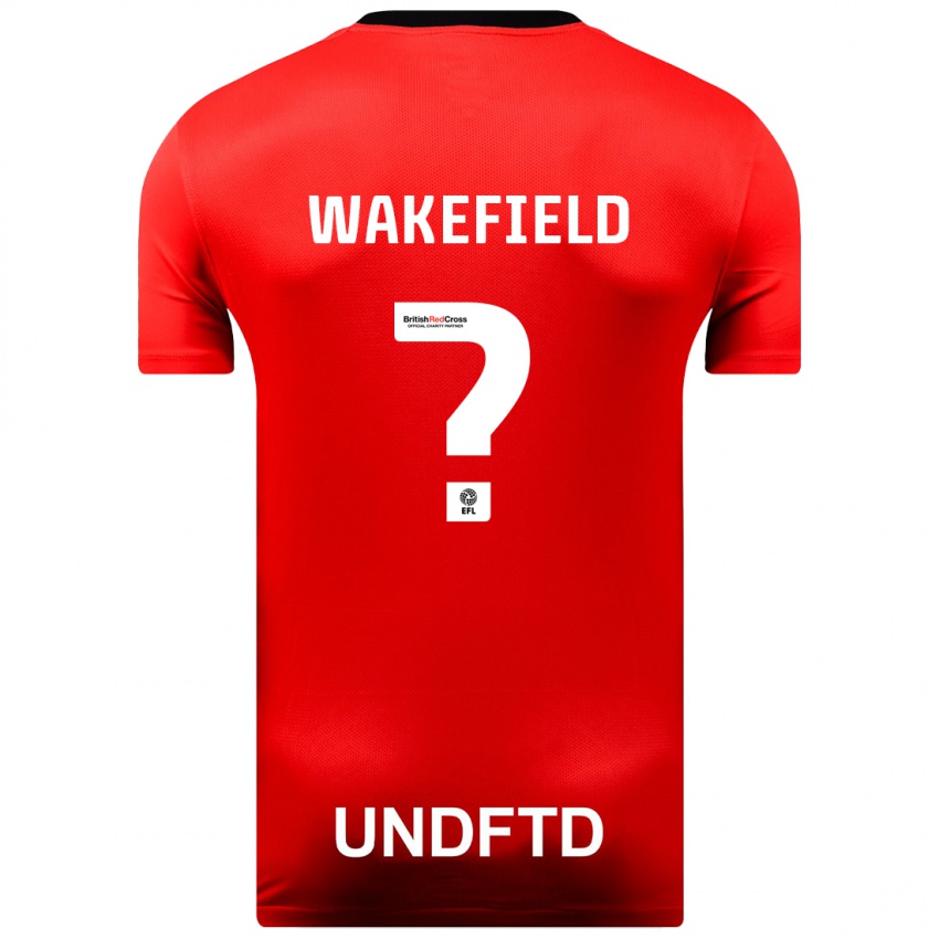 Niño Camiseta Kieran Wakefield #0 Rojo 2ª Equipación 2023/24 La Camisa