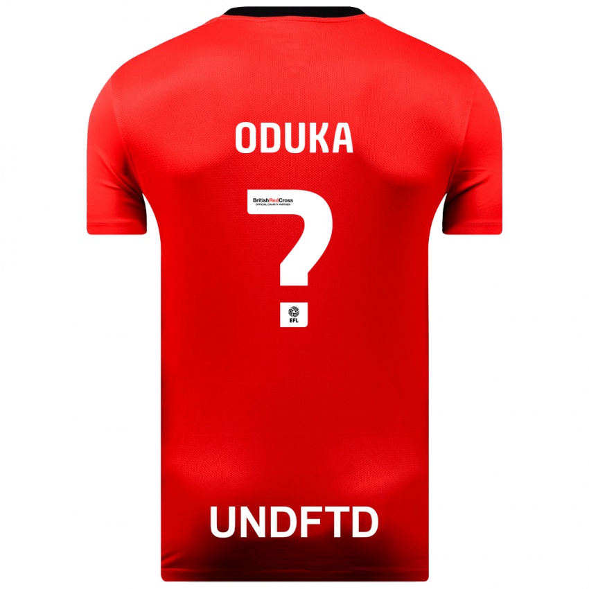 Niño Camiseta Engwau Oduka #0 Rojo 2ª Equipación 2023/24 La Camisa