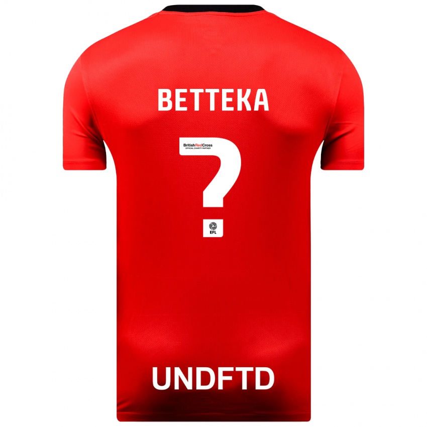 Niño Camiseta Zaid Betteka #0 Rojo 2ª Equipación 2023/24 La Camisa