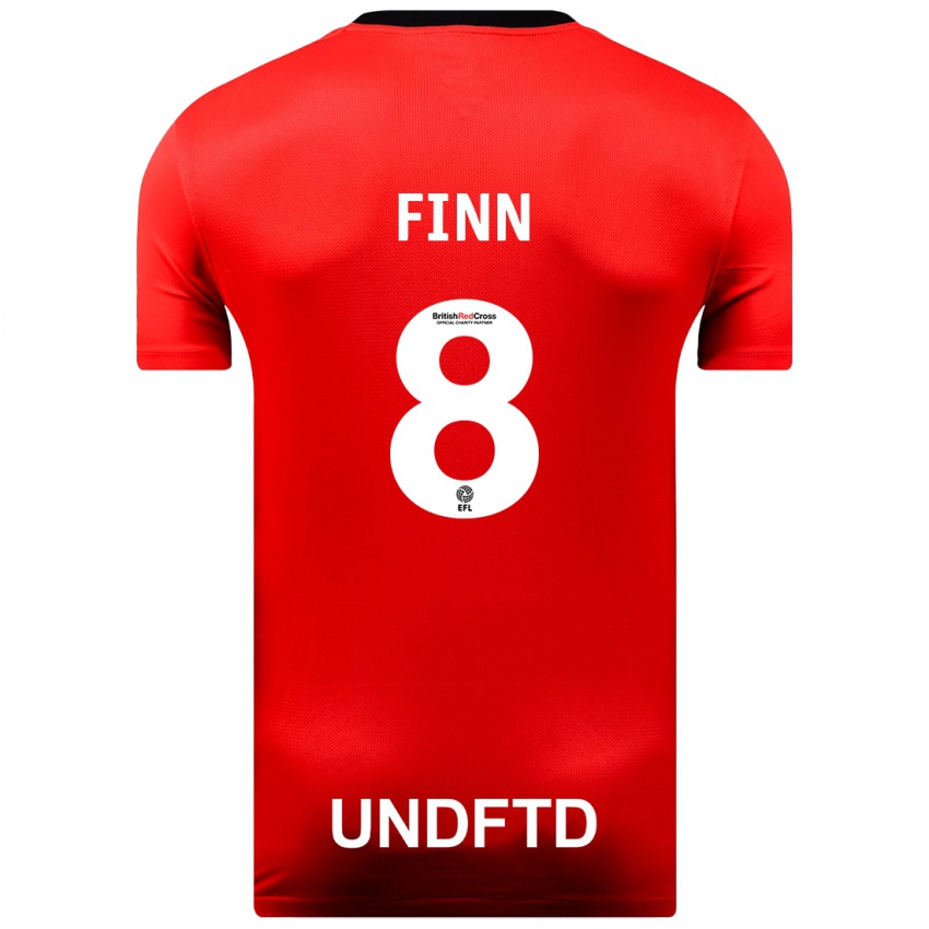 Niño Camiseta Jamie Finn #8 Rojo 2ª Equipación 2023/24 La Camisa