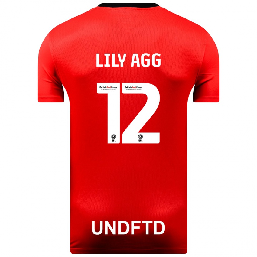 Niño Camiseta Lily Agg #12 Rojo 2ª Equipación 2023/24 La Camisa