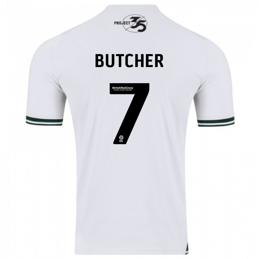 Niño Camiseta Matt Butcher #7 Blanco 2ª Equipación 2023/24 La Camisa